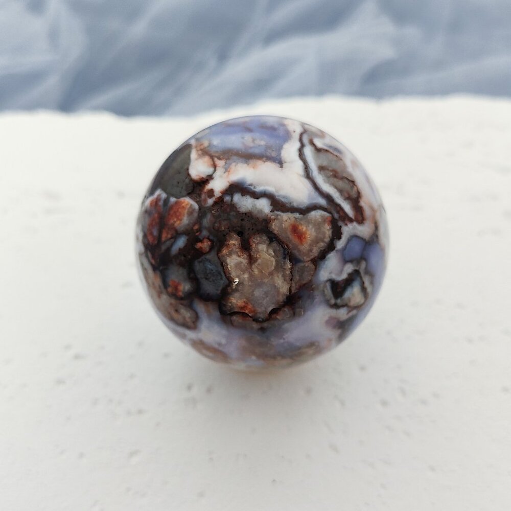 Blue Flower Agate Sphere